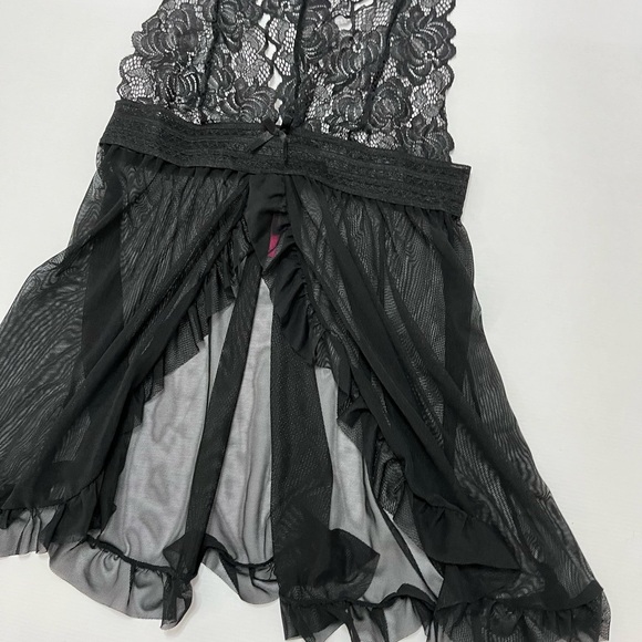 Seven Til Midnight - Y2K lace sheer open front lingerie top - size M - Picture 4 of 7